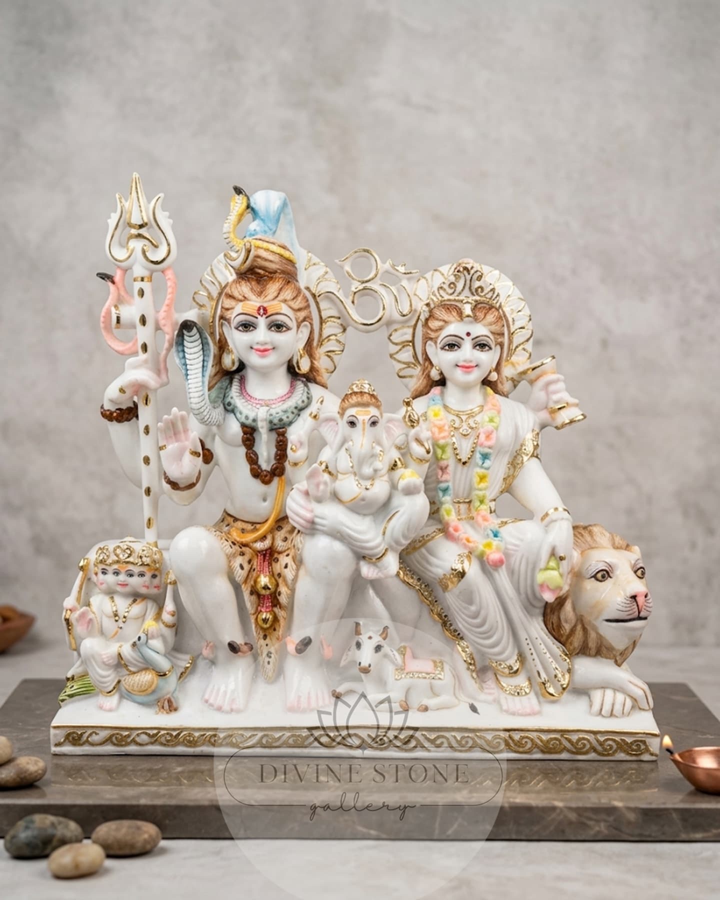 Shiva Parivar marble moorti collection